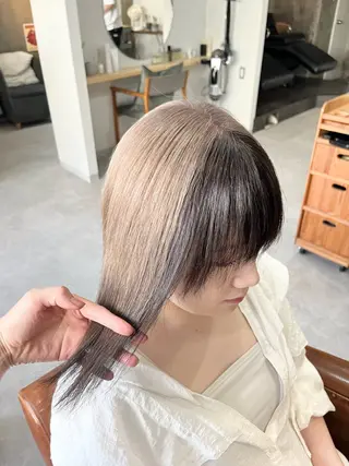 ミディアム カラー Noele hair atelier(ノエルヘアアトリエ)所属・北上ゆい/個性派/ ナチュラルアレンジのヘアスタイル