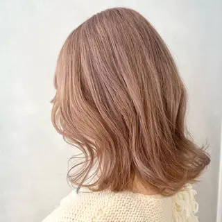 ミディアム カラー 🤍髪質改善➕透明感 カラー🤍川上葵のヘアスタイル