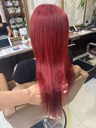 ロング 土屋朱理/ ハイトーンカラーのヘアスタイル