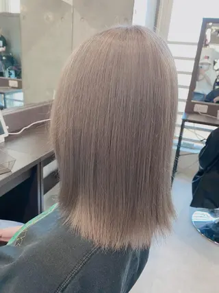 ミディアム カラー 韓国ヘア特化💍 tiam💍ブリーチのヘアスタイル