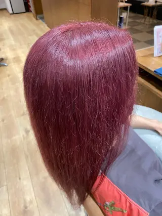 ロング カラー 暖色系カラー まおのヘアスタイル