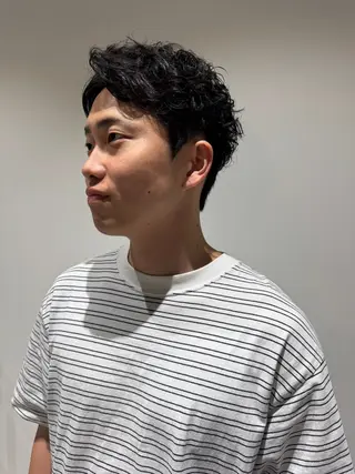 ショート パーマ メンズ メンズカット/ ブリーチ/かほのヘアスタイル