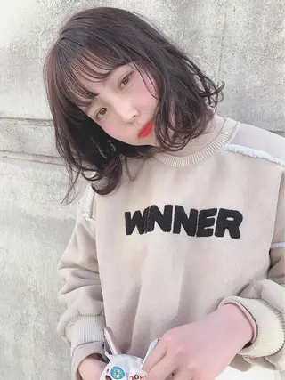 ミディアム カラー ヘアアレンジ GOTODAY shair salon 横浜mare店所属・透明感抜群カラー mai🍑♡のヘアスタイル