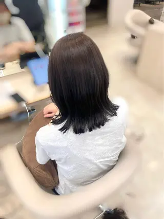 ミディアム カラー 透明感ワンカラー🎀 レイヤー/AOのヘアスタイル
