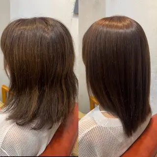 ミディアム 熊谷 紗奈のヘアスタイル