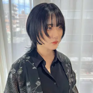 ミディアム 🐺立川のウルフ屋 さん🐺おかみ🐺のヘアスタイル