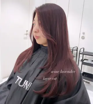 ロング カラー ヘアアレンジ 𝘳𝘺𝘰𝘬𝘢 髪質改善／ブリーチのヘアスタイル