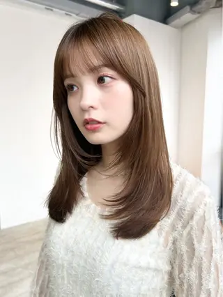 セミロング 🧸レイヤー/ 池袋/あいり　🤎のヘアスタイル