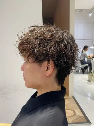 ショート パーマ メンズ 韓国ヘア/ニュアンス パーマ　kaitoのヘアスタイル