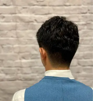 ショート パーマ メンズ 無料メンズカット❗️ 岡本晟我のヘアスタイル