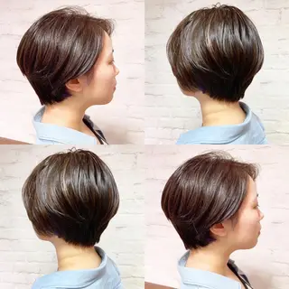 ショート パーマ 銀座No.1髪質改善 縮毛矯正/本木のヘアスタイル