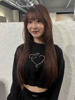 セミロング 岩間 萌々果/eimのヘアスタイル