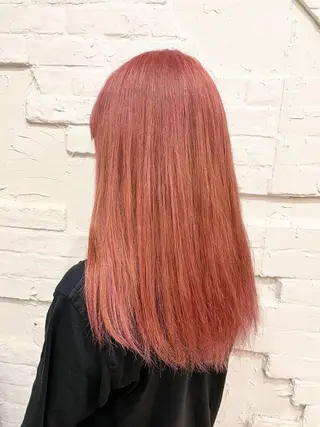 ロング カラー 【ピンク/韓国ヘア/ ヘアセット】亜海のヘアスタイル