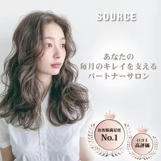 セミロング パーマ SOURCE 天王寺のヘアスタイル