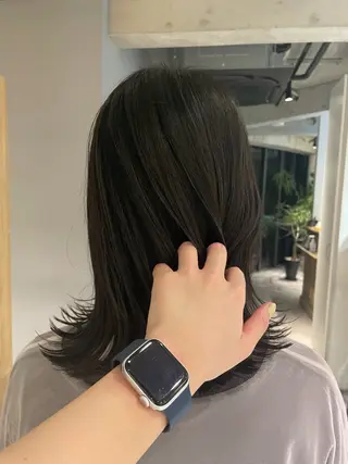 ミディアム 葉月/ボブ/ 透明感カラー／中目黒のヘアスタイル