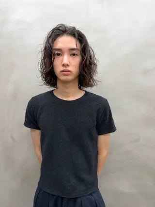 パーマ メンズ メンズカット パーマ[佐橋]のヘアスタイル