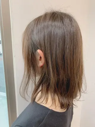 ミディアム カラー 白髪ぼかしハイライト 柳川拓哉のヘアスタイル