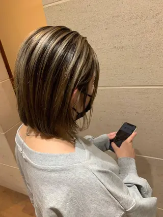 ミディアム カラー salonLEPIA 川嶋宏旭 栄 矢場町のヘアスタイル