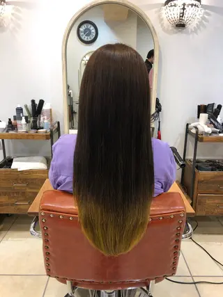 ロング カラー ＼脱・うねり& 広がり／gite菊のヘアスタイル