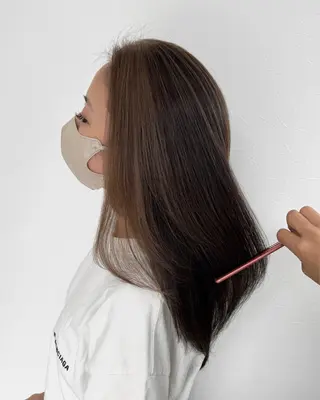 セミロング カラー nu所属・nu ✧︎*。のヘアスタイル