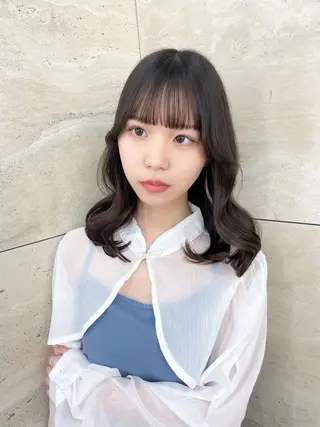 ミディアム 韓国レイヤー 🧸🤍ちずみのヘアスタイル