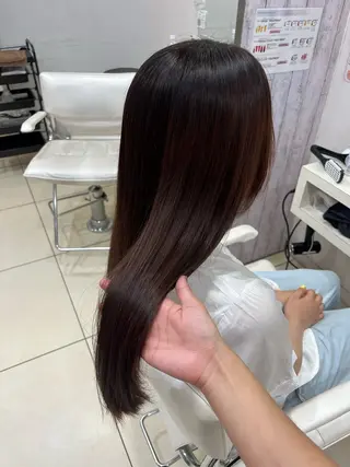 セミロング 【髪質改善カラー】 あむ·. ⟡ 🖤のヘアスタイル