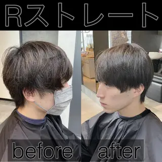 ショート メンズ 毛流れ縮毛矯正✨ メンズ那智優貴のヘアスタイル