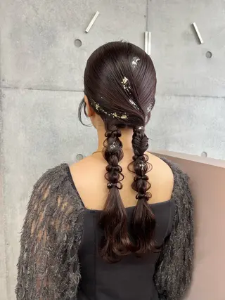 ロング ヘアアレンジ カコ/レイヤーカット ヘアアレンジのヘアスタイル