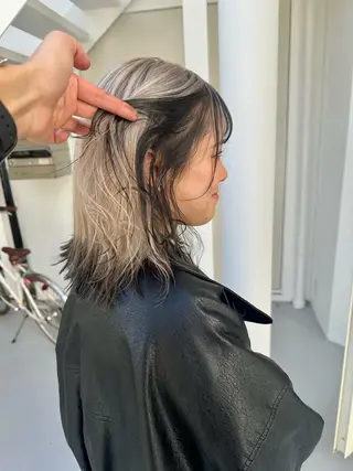 ミディアム カラー ハイトーン×似合わせ 🌱中川慎之介のヘアスタイル