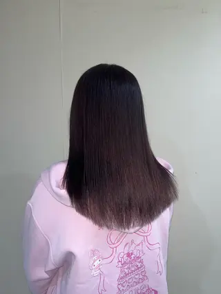 ロング カラー 艶カラー/暗髪/韓国 /着付け/ムカワのヘアスタイル