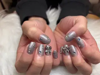 ロング カラー ヘアアレンジ VIVA NAIL所属・自爪を傷つけない フィルイン3500円のネイルデザイン