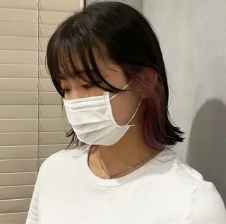 ショート カラー yumemiレイヤー ‎✴︎ 透明感カラーのヘアスタイル