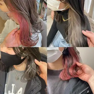 セミロング カラー ヘアアレンジ 韓国ヘア🖤 YURINAのヘアスタイル