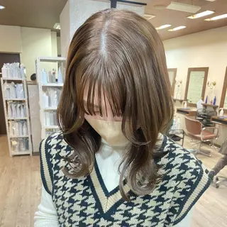 ミディアム カラー 高橋 みく/ minim 暖色のヘアスタイル