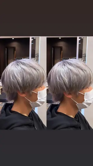 ショート カラー メンズ ekolu所属・髪質改善･縮毛矯正 特化･ユウシンのヘアスタイル