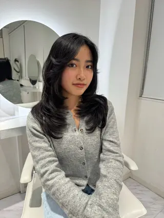 セミロング rina/無料 レイヤーカット/上野のヘアスタイル