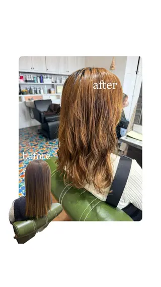 パーマ レイヤー/コテパーマ 松本 希愛のヘアスタイル