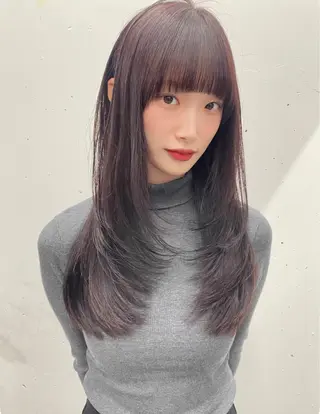 セミロング ショート/レイヤー カット/ミサキ💐のヘアスタイル