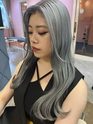 セミロング カラー ヘアアレンジ 韓国ヘア×髪質改善 /takatoのヘアスタイル