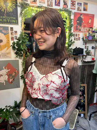 ミディアム カラー カラーパティシエ facce🌼ikoのヘアスタイル