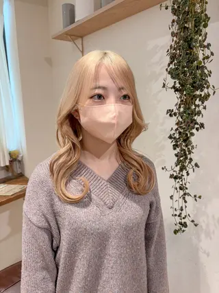 セミロング カラー 似合わせカット ▫️ｲﾁｶ🌻のヘアスタイル