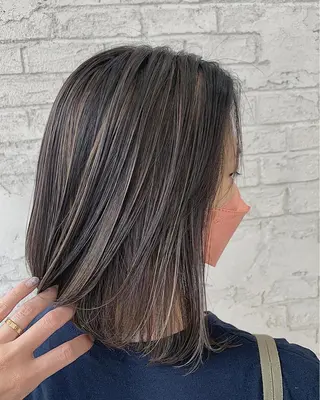 ミディアム カラー ハイライトカラー& ダブルカラー 田口のヘアスタイル