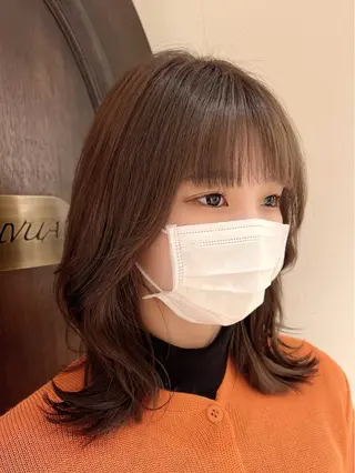 ミディアム 🧡くびれヘア/前髪 顔周り🧡久原結衣のヘアスタイル