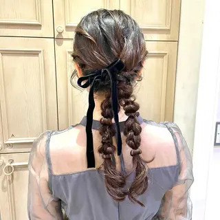 ヘアアレンジ ハイトーンカラー/ 長さだし🐇きょうかのヘアスタイル