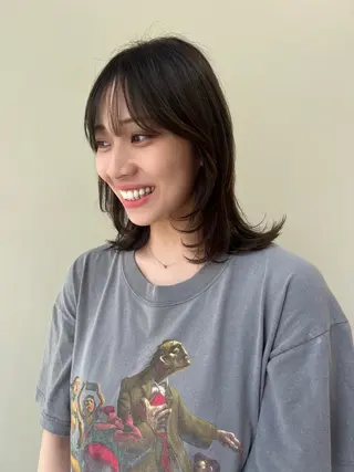 ミディアム tomu/大名/艶髪 髪質改善/透明感のヘアスタイル