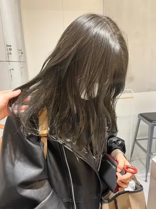 セミロング カラー minami🪷 暖色カラーのヘアスタイル