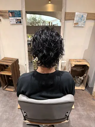 パーマ メンズ 柴田 胡桃のヘアスタイル