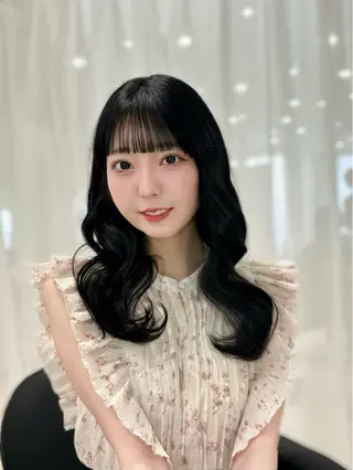 ロング カラー 𝒎𝒐𝒆🩰 名駅/ヘアメ/暖色♡のヘアスタイル