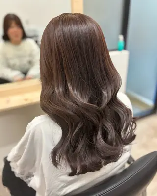 セミロング カラー 小顔似合わせカット ┊︎*AYANO*のヘアスタイル