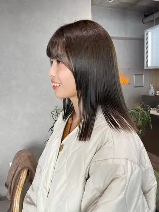 ミディアム カラー ナチュラル透明感🌱 小山美樹子のヘアスタイル